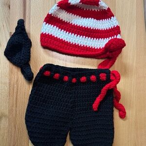 Handmade Pirate Diaper Cover/Phot Op Set